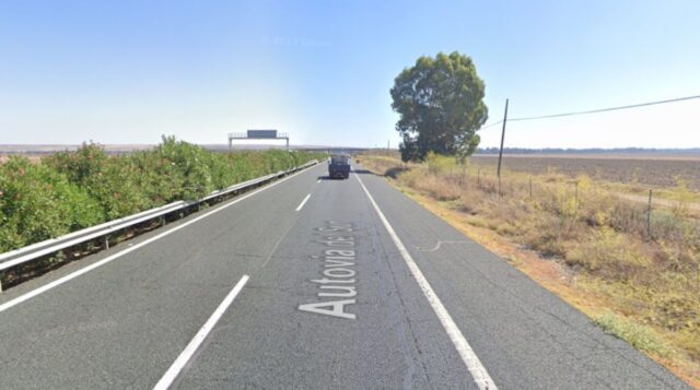 A-4, a su paso por Carmona (lugar del accidente)