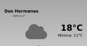 El tiempo hoy 17 de Noviembre de 2025 en Dos Hermanas según AEMET