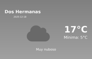 El tiempo en Dos Hermanas hoy, 18 de Diciembre de 2025