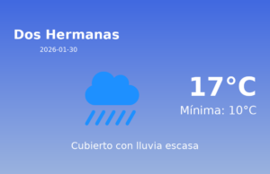 Previsión de la AEMET en Dos Hermanas hoy 30 de Enero de 2026