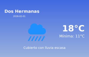 El tiempo en Dos Hermanas hoy, 1 de Febrero de 2026