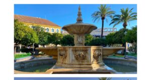 La fuente monumental de la Plaza de la Constitución de Dos Hermanas regresa a su esplendor tras una exhaustiva restauración