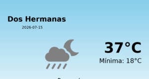 AEMET: El tiempo para Dos Hermanas – 15 de Julio de 2026
