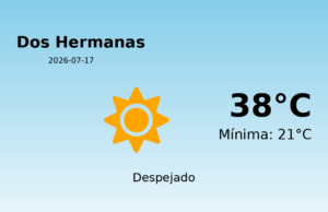 Predicción meteorológica: Dos Hermanas, 17 de Julio de 2026